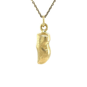 Gouden klomp hanger 14 kt