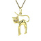 vintage Gold vintage cat pendant 14 kt