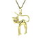 vintage Gouden vintage kat hanger 14 kt