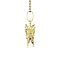 vintage Gouden vintage koets hanger met emaille 14 kt