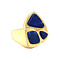 vintage Gouden vintage ring met lapis lazuli 18 kt