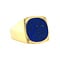 vintage Gouden vintage zegelring met lapis lazuli 18 kt