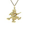 vintage Golden vintage witch pendant 14 kt