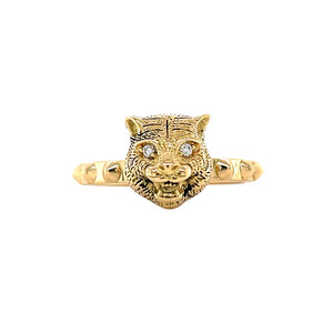 Golden Gucci panther ring 18 kt