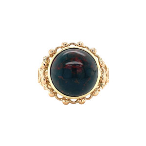 Gold ring with bloodstone 14 kt