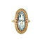 vintage Gouden vintage ring met aquamarijn 14 kt