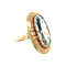 vintage Gouden vintage ring met aquamarijn 14 kt