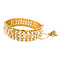 vintage Gouden vintage bangle met parel 20 kt