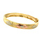 vintage Tricolour gold vintage bangle with engraving 14 kt