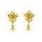 vintage Golden vintage flower stud earrings 18 kt