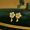 vintage Golden vintage flower stud earrings 18 kt
