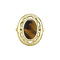 vintage Gold vintage ring with tiger's eye 14 kt