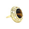 vintage Gold vintage ring with tiger's eye 14 kt