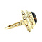 vintage Gouden vintage ring met tijgeroog 14 kt