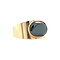 vintage Gouden vintage ring met hematiet 14 kt