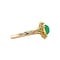 vintage Vintage trigolie ring met rookkwarts en chrysopraas 10 kt