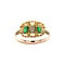 vintage Vintage trigolie ring met rookkwarts en chrysopraas 10 kt
