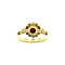 vintage Gouden vintage entourage ring met glasgranaat 14 kt