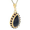 vintage Gold vintage entourage pendant with garnet 14 kt