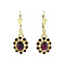 vintage Gold vintage entourage earrings with garnet 14 kt