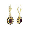 vintage Gold vintage entourage earrings with garnet 14 kt