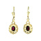 vintage Gold vintage entourage earrings with garnet 14 kt