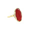 vintage Gold vintage ring with carnelian 14 kt