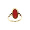 vintage Gold vintage ring with carnelian 14 kt