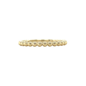 Gold beaded ring 14 kt