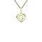 vintage Gold vintage heart pendant with letter G 14 kt
