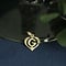 vintage Gold vintage heart pendant with letter G 14 kt