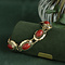 vintage Golden vintage booties bracelet with blood coral 14 kt