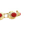 vintage Gouden vintage bootjes armband met bloedkoraal 14 kt