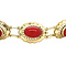 vintage Golden vintage booties bracelet with blood coral 14 kt