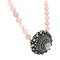vintage Rose quartz vintage necklace with silver Zeeuwse knop clasp 925