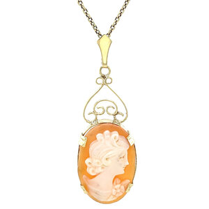 Gouden hanger met camee 14 kt