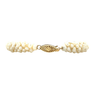 Pearl bracelet with gold clasp 14 kt