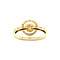 vintage Gold vintage entourage ring with pearl and zirconia 14 kt
