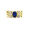 vintage Gold vintage ring with star sapphire and zirconia 14 kt
