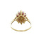 vintage Vintage entourage ring met robijn en diamant 10 kt