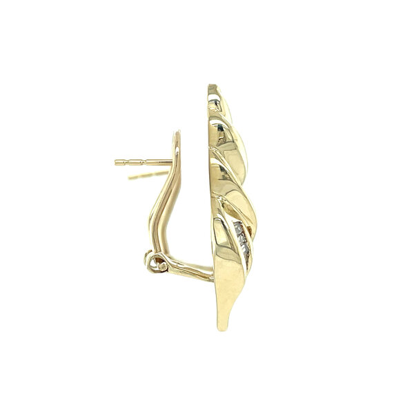 vintage Vintage oorstekers met diamant 10 kt