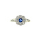 vintage Vintage entourage ring with sapphire and diamond 9 kt