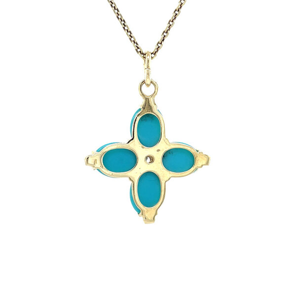 vintage Vintage hanger met kleursteen en zirkonia 12 kt