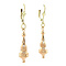 vintage Bicolour golden vintage earrings 14 kt