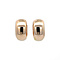 vintage Rose-gold vintage smooth earrings 14 kt