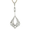 vintage White gold vintage pendant with diamond 14 kt