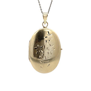Gold medallion with engraving 14 kt
