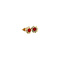 vintage Golden vintage stud earrings with blood coral 14 kt