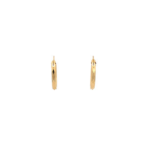 Gold fantasy hoop earrings 14 kt