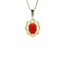 vintage Golden vintage pendant with carnelian 14 kt